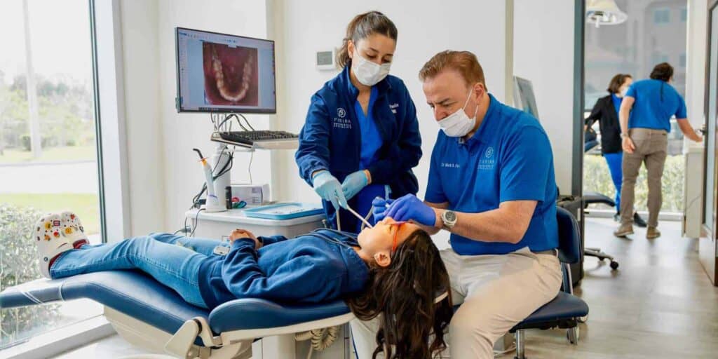 Patient at Farina Orthodontics getting Orthodontic treatment.